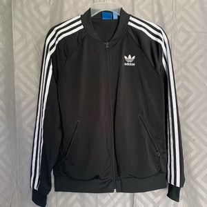 3- Stripe Adidas Track Jacket- Black